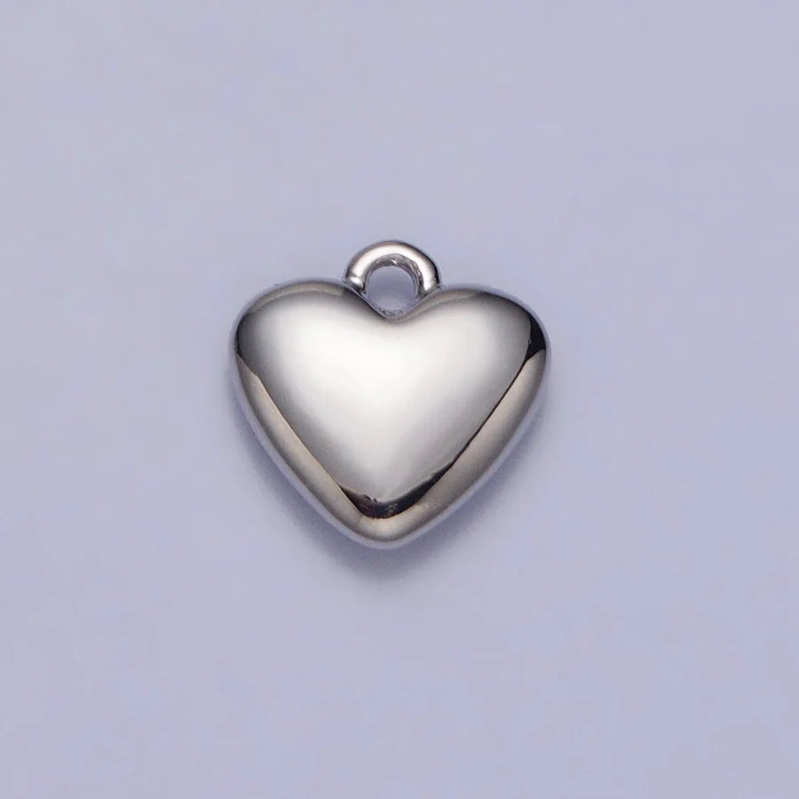 Silver Puff Heart