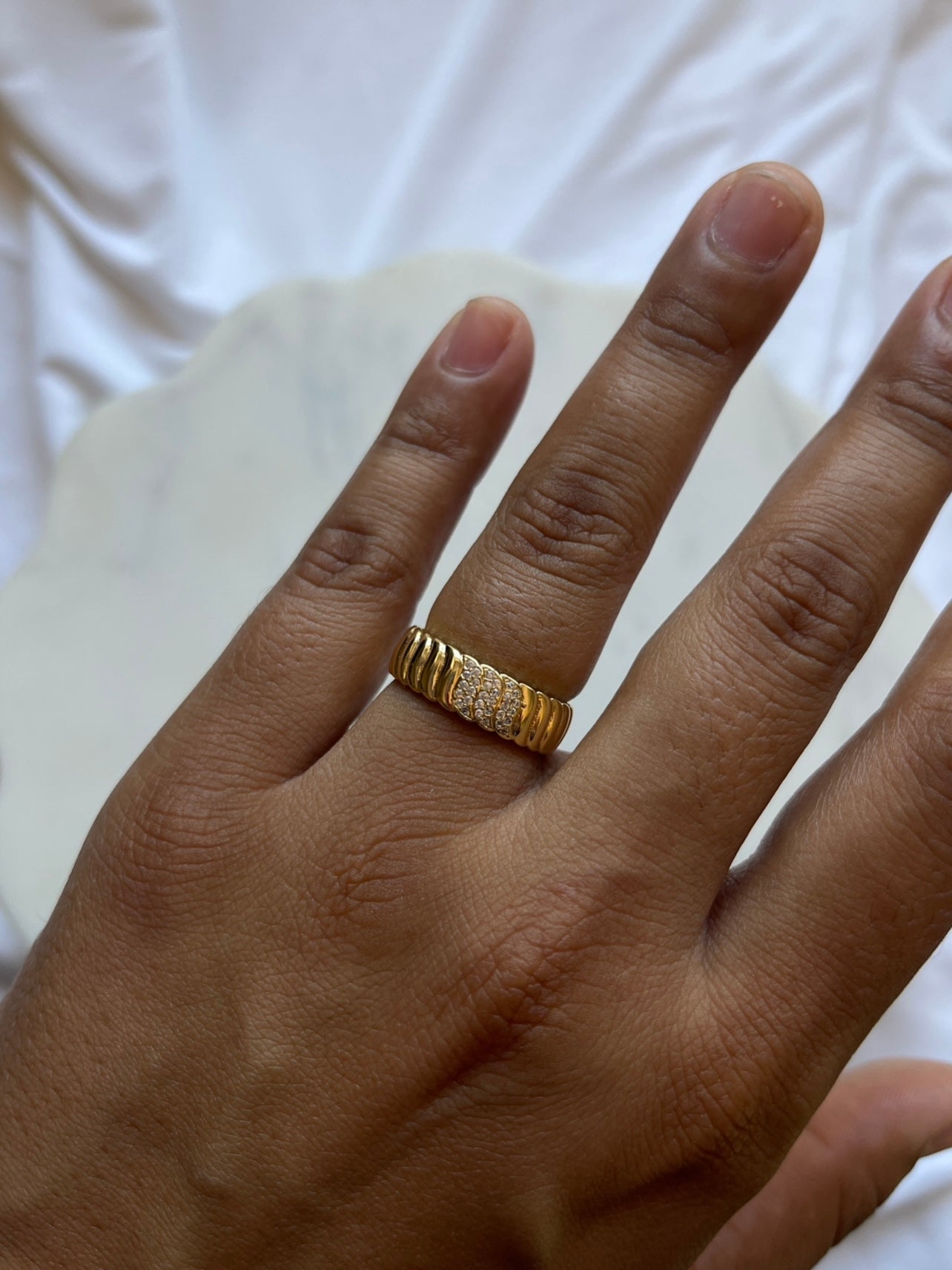 Crystal Waves Ring
