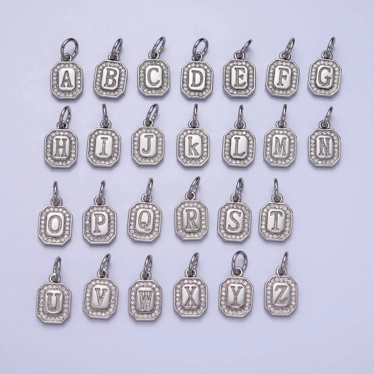 Square Initial (Silver)