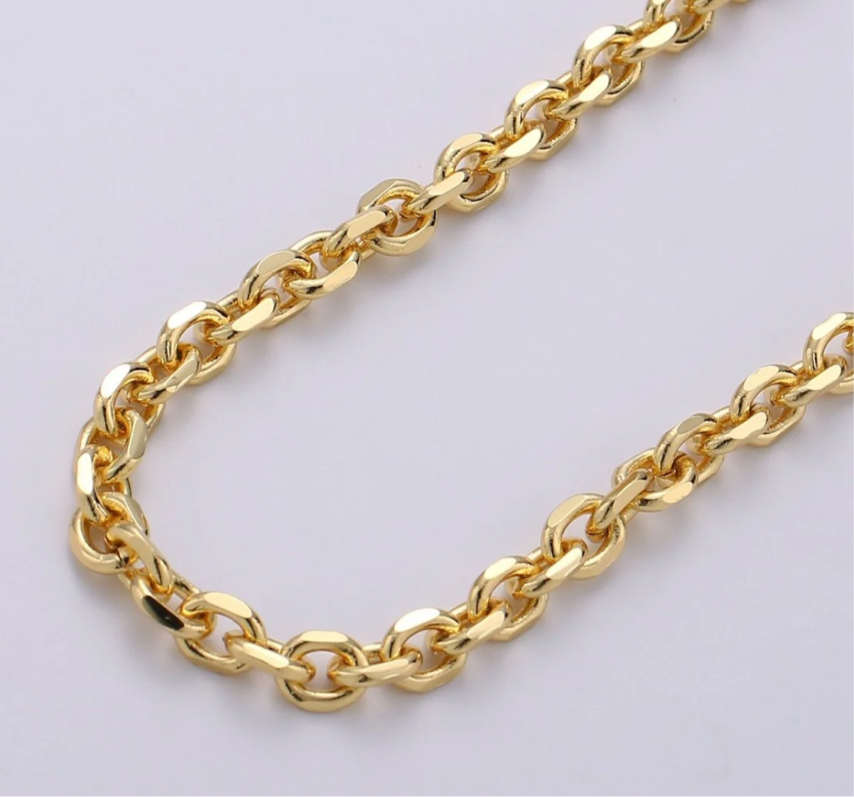 Gold Squoval Cable Chain