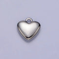 Silver Puff Heart