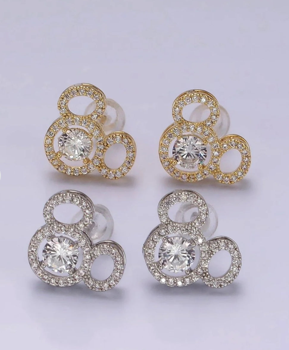 Crystal Mouse Earrings