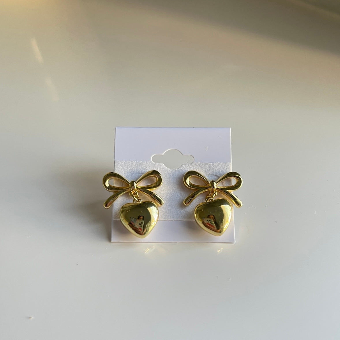 Bow Heart Earrings