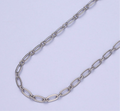 Silver Round Paperclip Chain