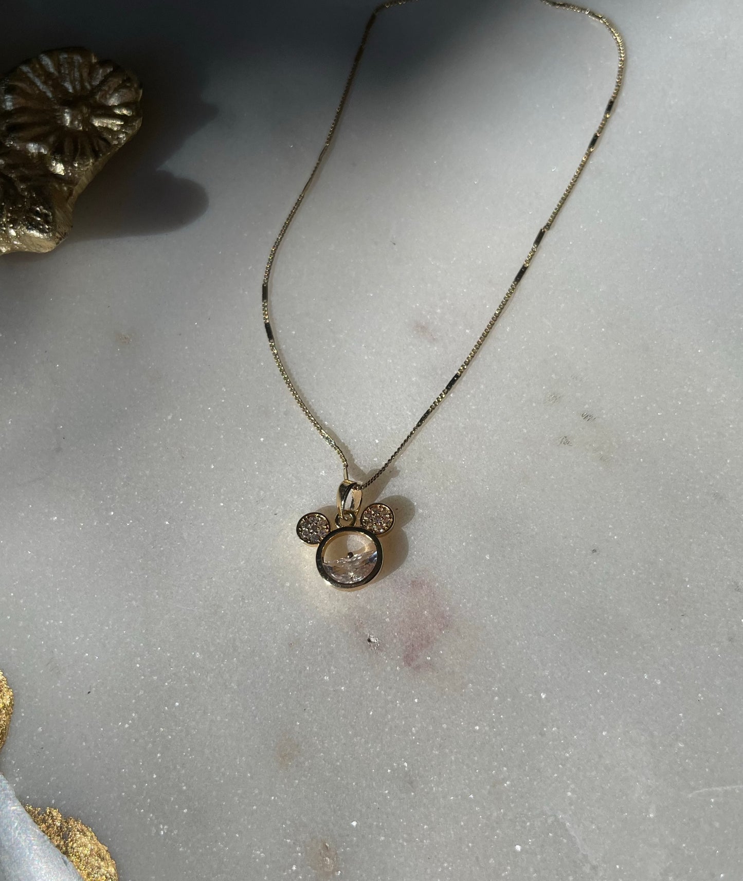 Crystal Mouse Necklace