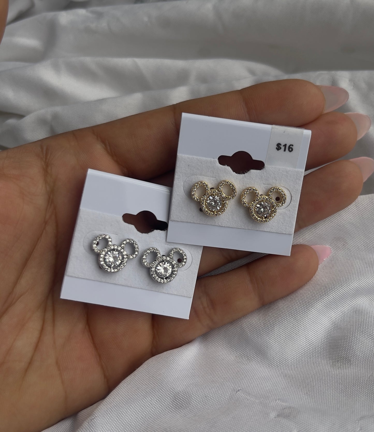 Crystal Mouse Earrings