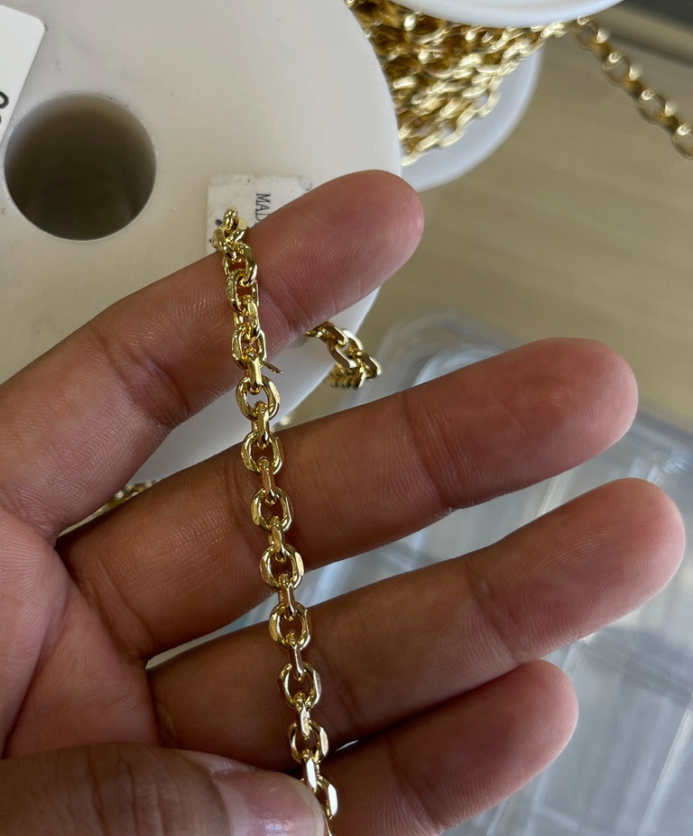 Gold Squoval Cable Chain